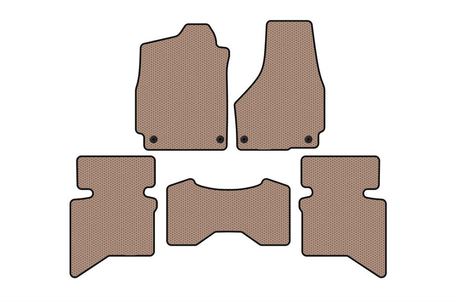 Dodge RAM (DS/DJ/D2) 2009–2024 Alfombrillas de goma Carsuit (2009+, 5 plazas/Cabina doble, beige) Foto 1