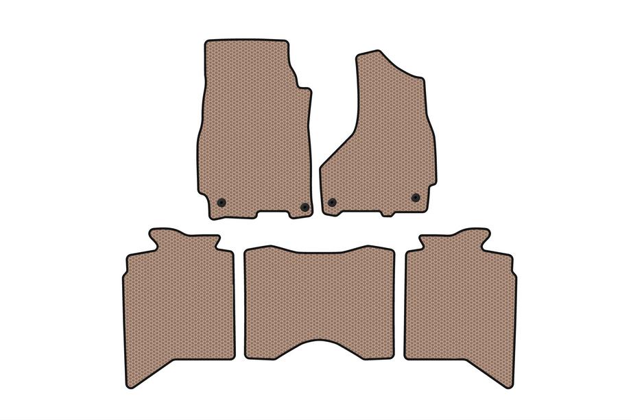 Dodge RAM (DS/DJ/D2) 2009–2024 Alfombrillas de goma Carsuit (2013+, 5 plazas, beige) Foto 1