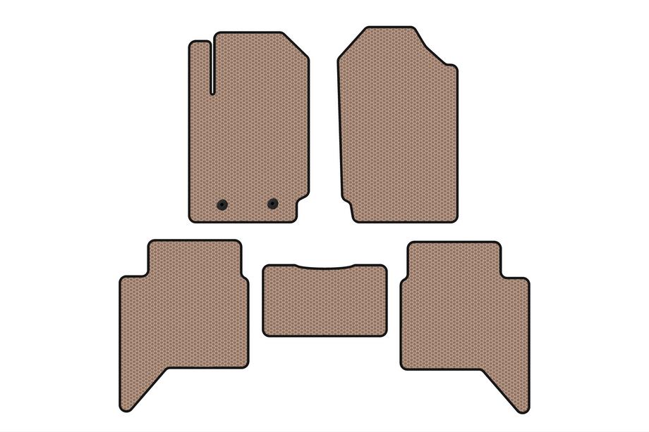 Ford Ranger 2011–2022 Alfombrillas de Goma Carsuit (Beige) Foto 1
