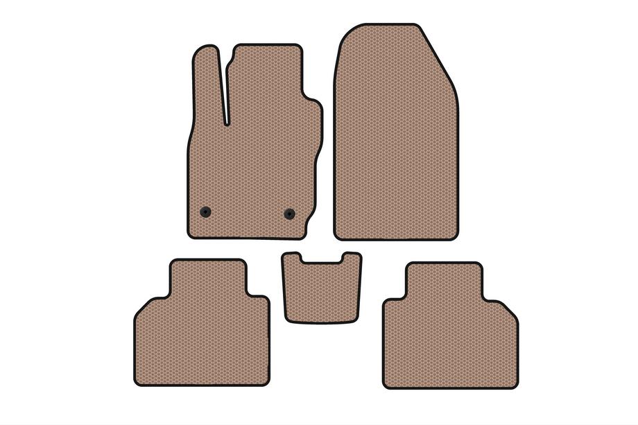 Ford Courier 2014-2023 Alfombrillas de Goma Carsuit (Beige) Image