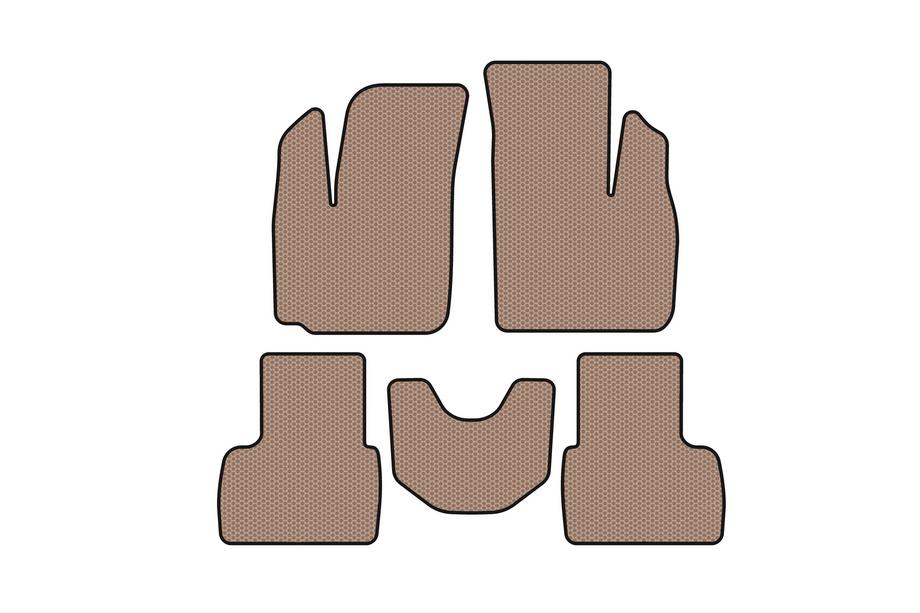 Fiat Doblo I 2001-2005 Alfombrillas de Goma Carsuit (Beige) Foto 1