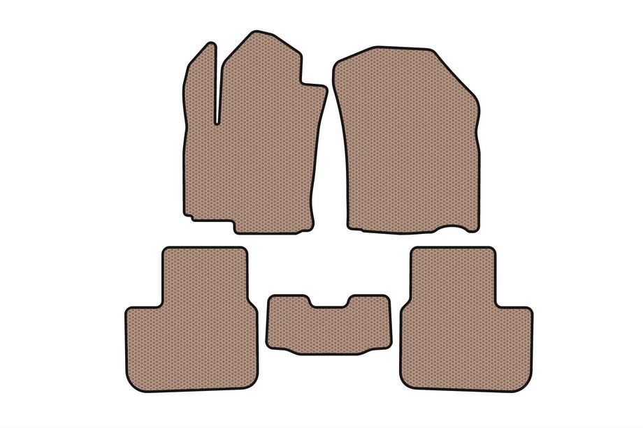 Fiat Sedici 2006-2014 Alfombrillas de Goma Carsuit (HB, Beige) Foto 1