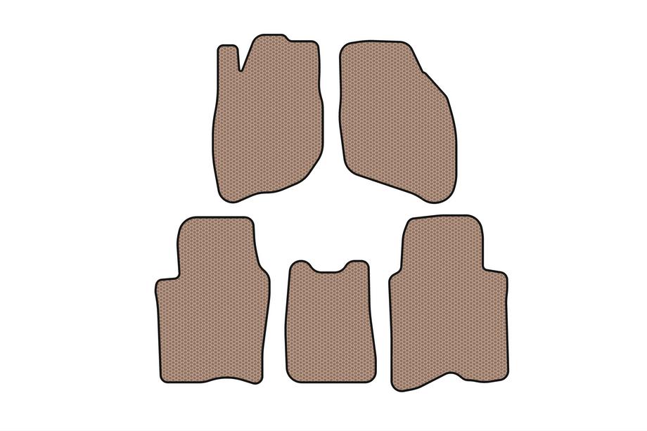 Honda City 2002-2008 Alfombrillas de goma Carsuit (SD, beige) Image