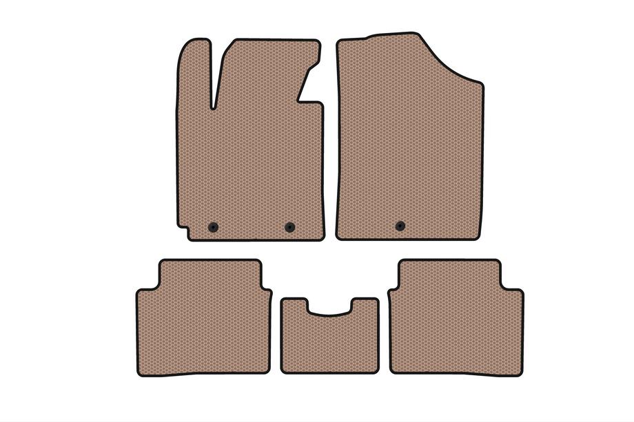 Hyundai Veloster 2011-2017 Alfombrillas de Goma Carsuit (Beige) Image