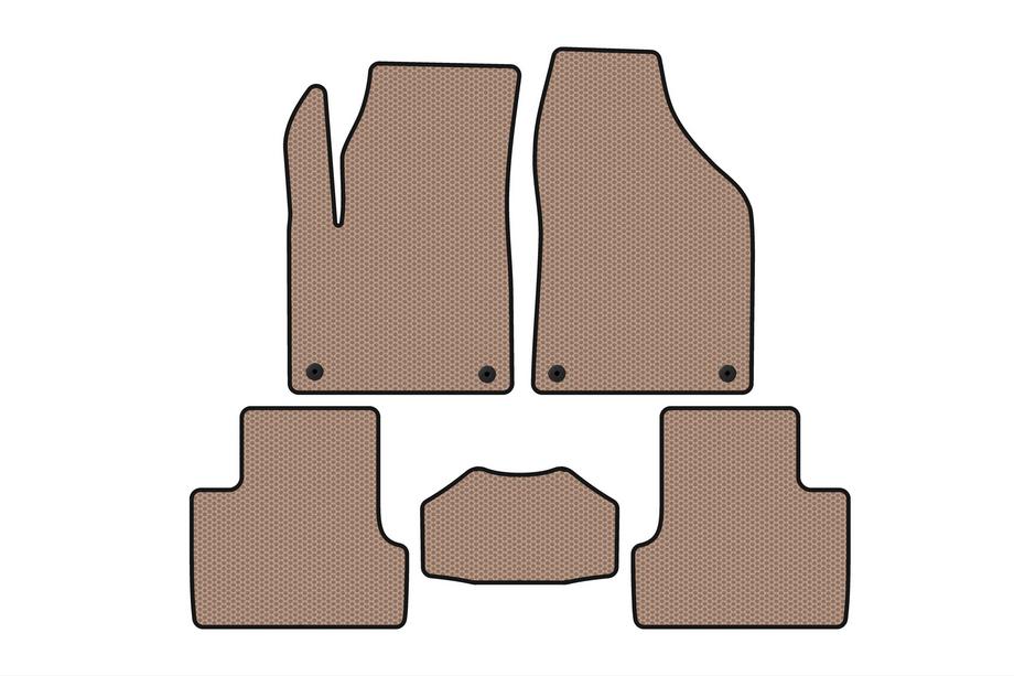 Jeep Cherokee KL 2013- Alfombrillas de goma Carsuit (desde 2018, beige) Image