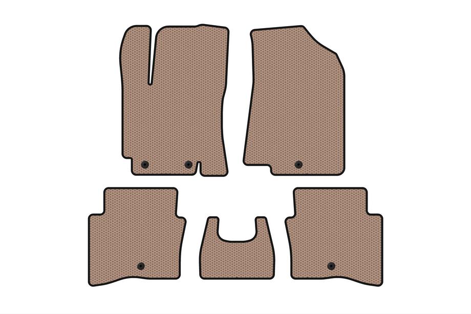 Kia Rio 2012-2017 Alfombrillas de goma Carsuit (SD, beige) Image