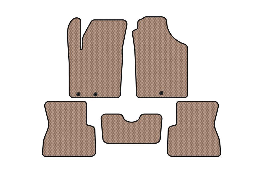 Kia Picanto 2011-2016 Alfombrillas de Goma Carsuit (Beige) Image