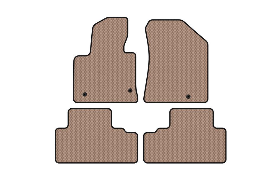 Kia Carens 2012- Alfombrillas de Goma Carsuit (Beige) Image