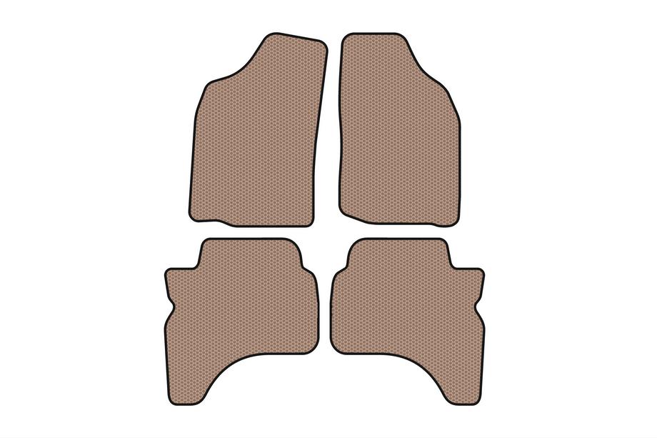 Mitsubishi L200 1996-2006 Alfombrillas de Goma Carsuit (Beige) Image