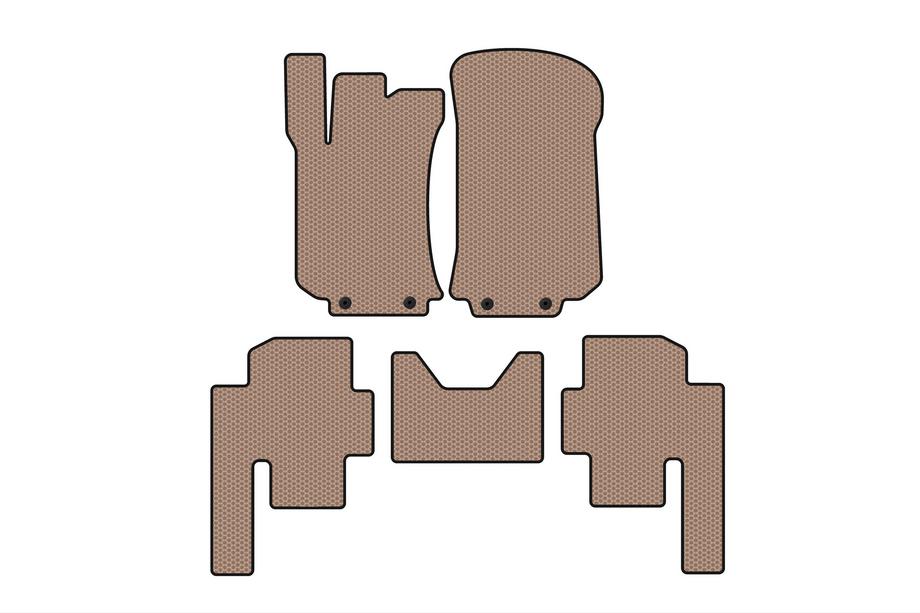 Mercedes R-class W251 2005-2017 Alfombrillas de goma Carsuit (2 filas, beige) Image