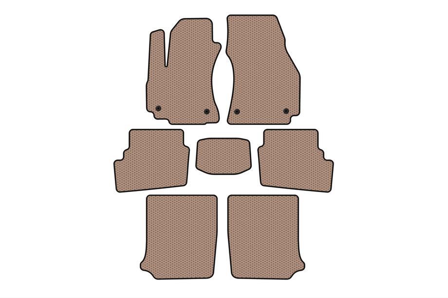 Opel Zafira A 1998-2005 Alfombrillas de goma Carsuit (3 filas, 2003-2005, 7 plazas, beige) Foto 1