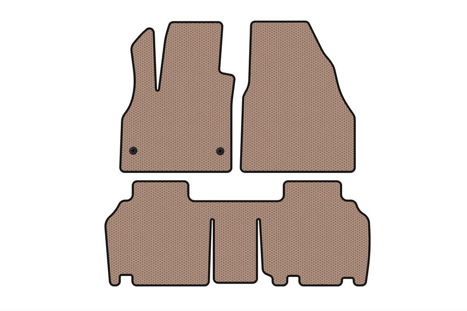 Renault Kangoo 2008–2020 Alfombrillas de goma Carsuit (2 filas, 5 puertas/7 plazas, beige) Foto 1