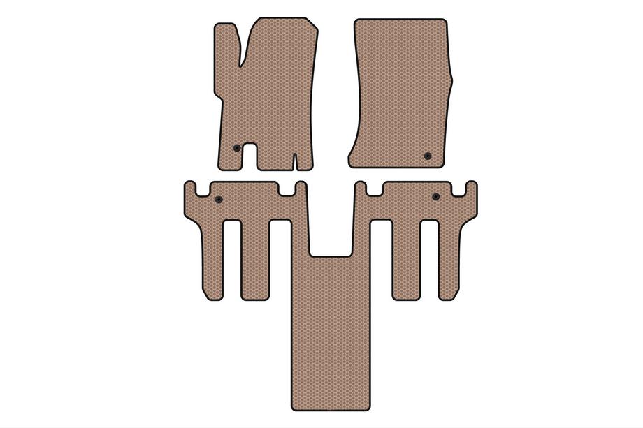 Ssang Yong Rodius Alfombrillas de goma Carsuit 2004-2008 (2 filas, beige) Image
