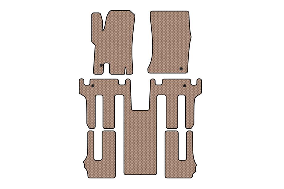 Ssang Yong Rodius Alfombrillas de goma Carsuit 2004-2008 (3 filas, beige) Foto 1