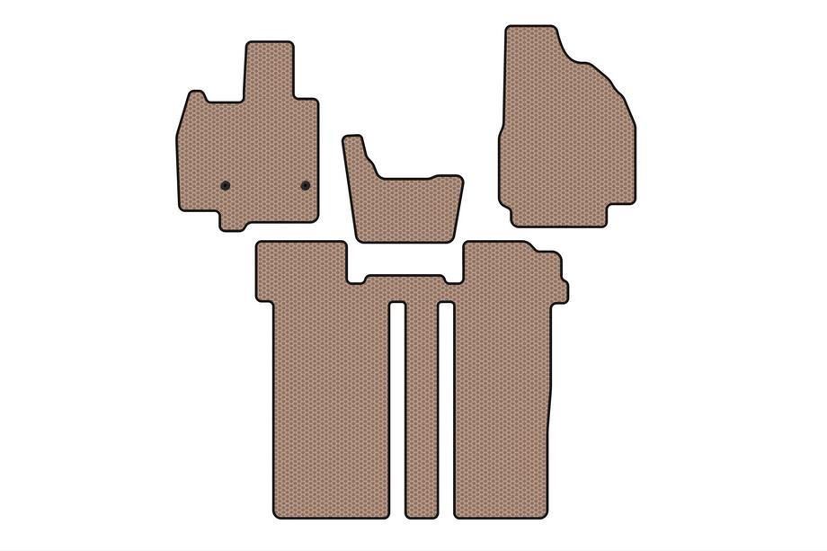 Toyota Previa 2006-2019 Alfombrillas de goma Carsuit (2 filas, 6 plazas, beige) Foto 1