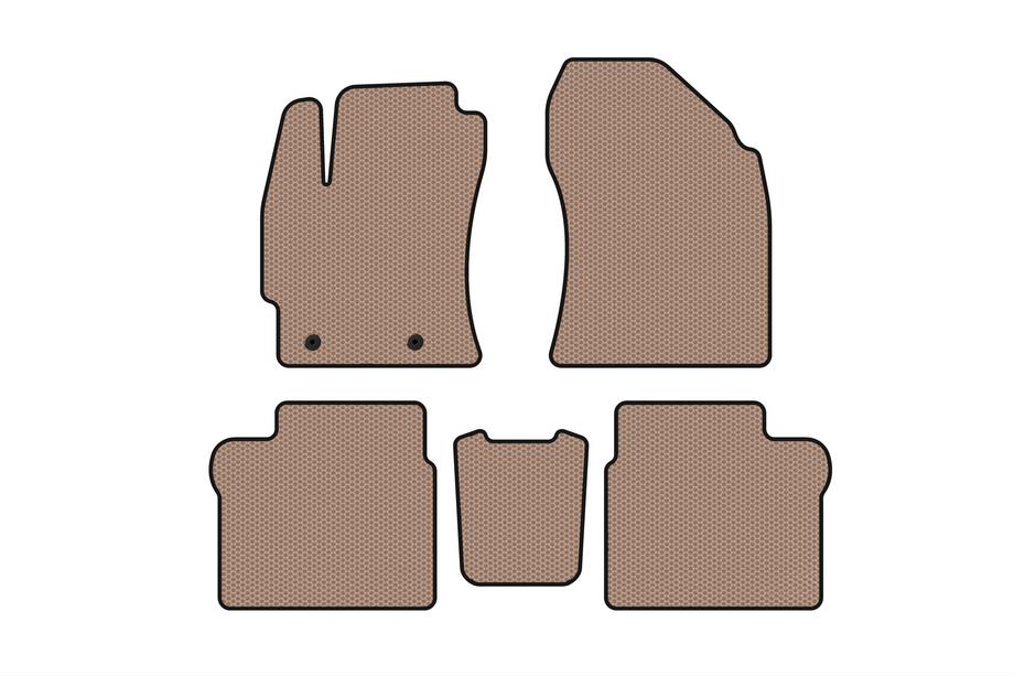 Toyota Corolla 2013-2019 Alfombrillas de goma Carsuit (2016-2019, SD, beige) Image