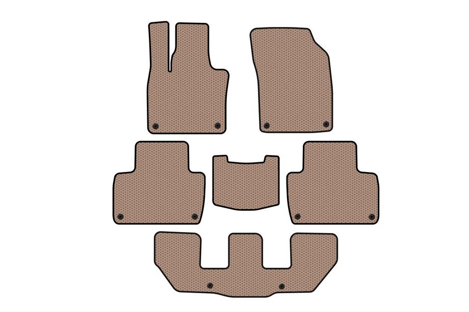 Volvo XC90 2015- Alfombrillas de goma Carsuit (3 filas, beige) Foto 1