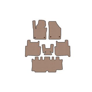 Alfombrillas de goma Carsuit (3 filas, 2006-2010, 7 plazas, beige) Volkswagen Touran 2003-2010 foto 1