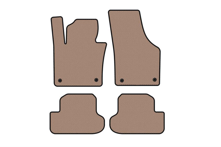 Volkswagen Beetle 2011-2015 Alfombrillas de Goma Carsuit (HB, Beige) Image
