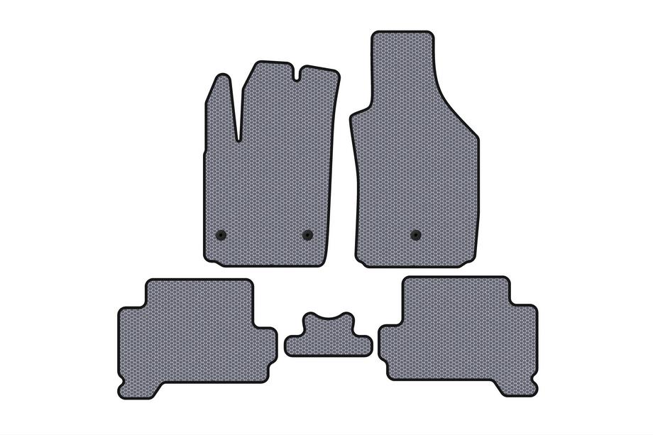 Fiat 500/500L 2013-2022 Alfombrillas de goma Carsuit (HB, Eléctrico, Gris) Image