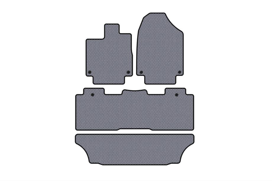 Honda Odyssey 2017– Alfombrillas de goma Carsuit (3 filas, gris) Image