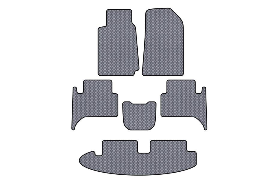 Chevrolet Trailblazer 2012-2019 Alfombrillas de goma Carsuit (3 filas, gris) Foto 1
