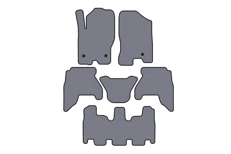 Nissan Pathfinder R51 2005-2014 Alfombrillas de goma para interior Carsuit V1 (3 filas, gris, 2010-2014) Foto 1