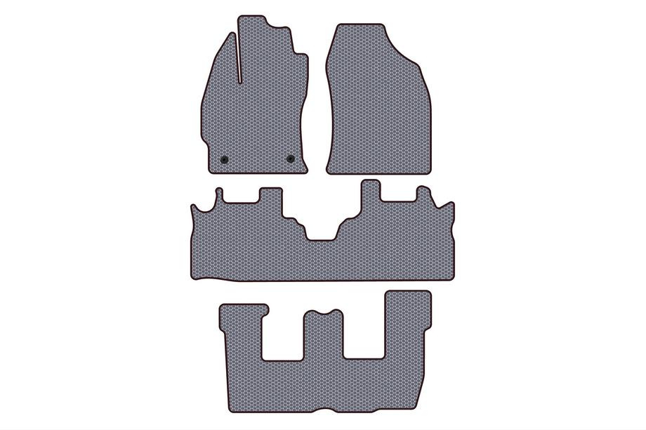 Toyota Prius Alfombrillas de goma Carsuit (3 filas, gris) Image