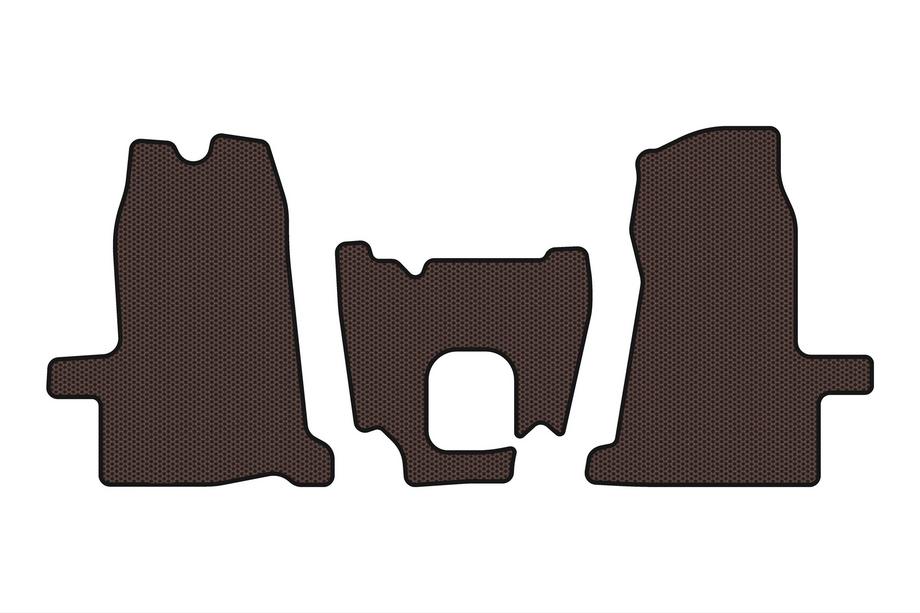 Ford Transit 2000–2014 Alfombrillas de goma Carsuit (2000-2006, 1+1, manual, marron) Foto 1