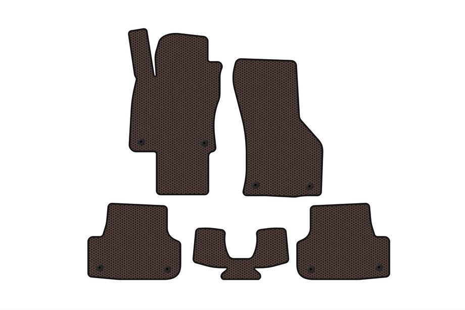 Audi A3 2012-2020 Alfombrillas de goma Carsuit (para E-tron, Sportback, marrón) Foto 1