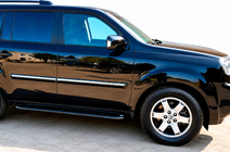 Honda Pilot 2008-2015 Estribos Laterales Allmond Black (2 uds., Aluminio) foto 1