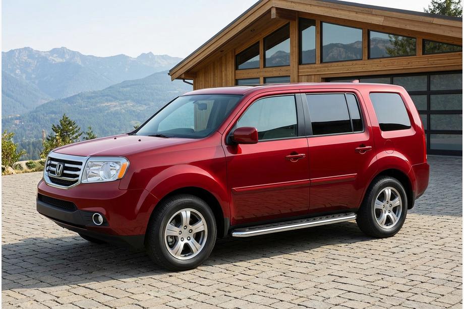 Honda Pilot 2008-2015 Estribos Laterales Maydos V1 (2 uds., Aluminio y Acero Inoxidable) Image