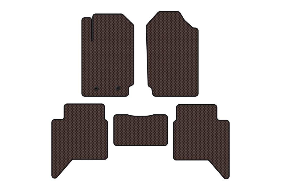 Ford Ranger 2011–2022 Alfombrillas de Goma Carsuit (Marrón) Foto 1