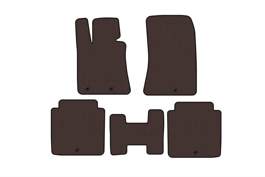 Hyundai Equus 2009-2016 Alfombrillas de Goma Carsuit (Marrón) Image