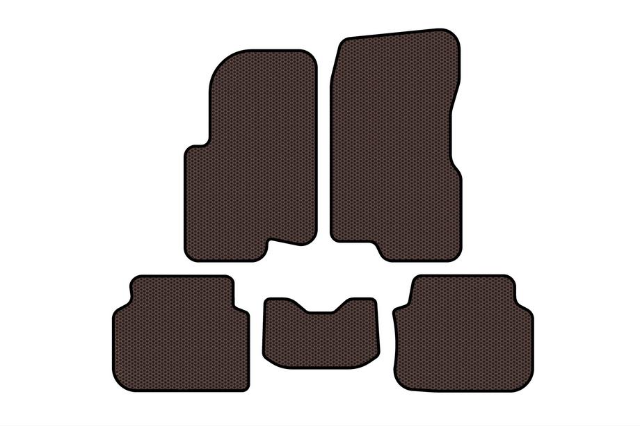 Smart 1998-2007 Alfombrillas de Goma Carsuit (2003-2007, Forfour, Marrón) Image