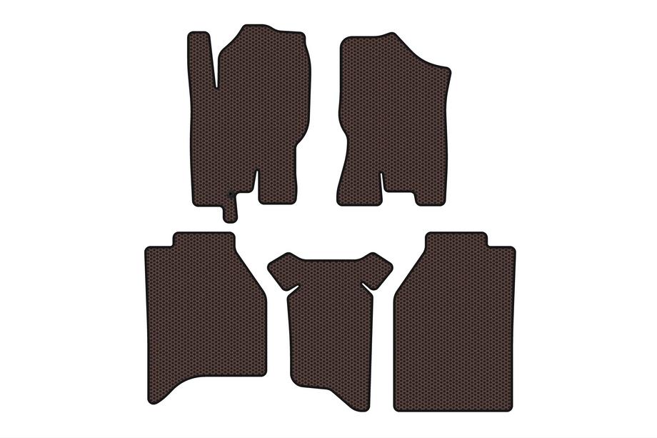 Nissan Navara 2006-2015 Alfombrillas de goma Carsuit (Sin cajas, Marrón) Foto 1