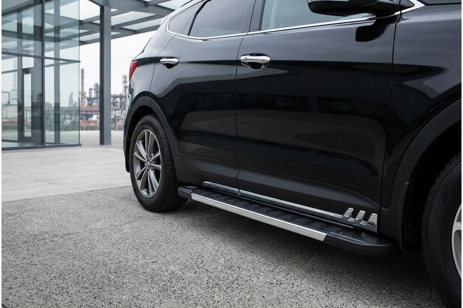 Hyundai Santa Fe 3 2012-2018 Estribos Laterales RedLine V1 (2 uds., Aluminio) Image