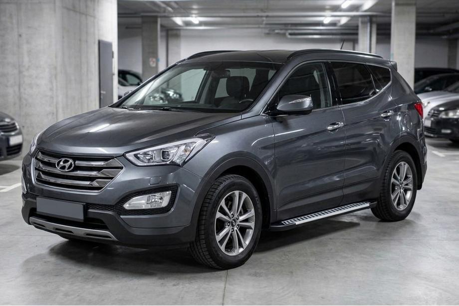 Hyundai Santa Fe 3 2012-2018 Estribos Laterales Line (2 uds., Aluminio) Image