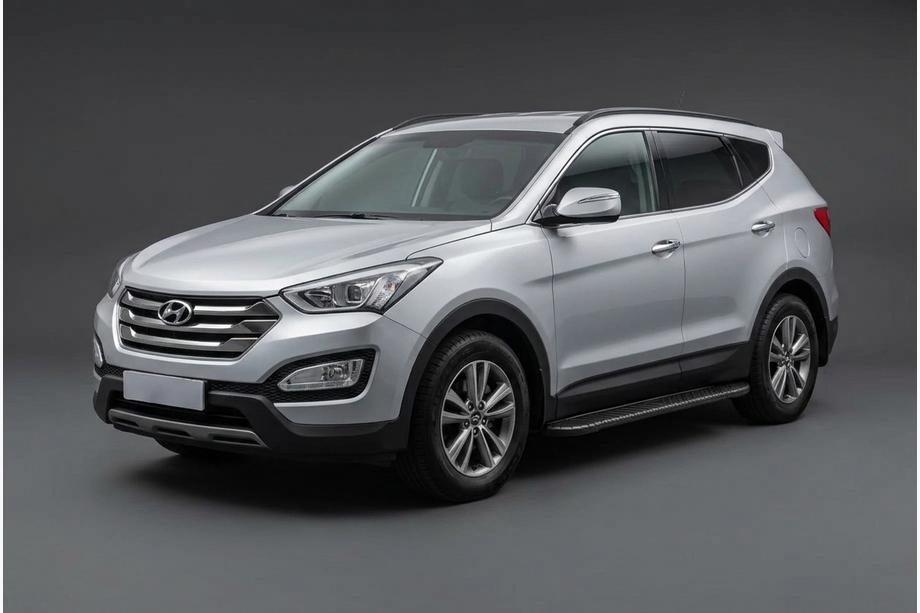 Hyundai Santa Fe 3 2012-2018 Estribos Laterales Bosphorus Black (2 uds., Aluminio) Image