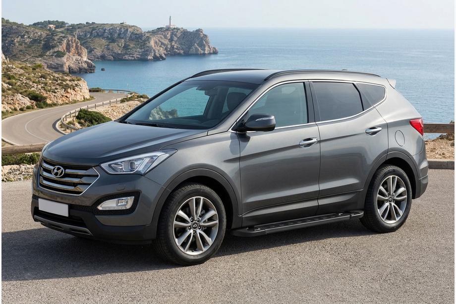 Hyundai Santa Fe 3 2012-2018 Estribos Laterales RedLine Black (2 uds., Aluminio) Image