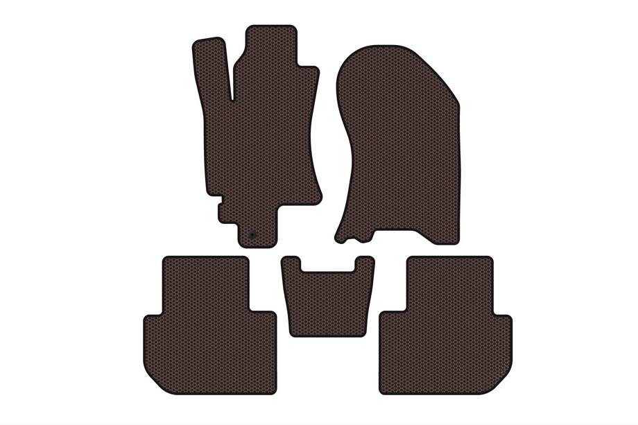 Subaru Tribeca 2005-2014 Alfombrillas de Goma Carsuit (Marrón) Image