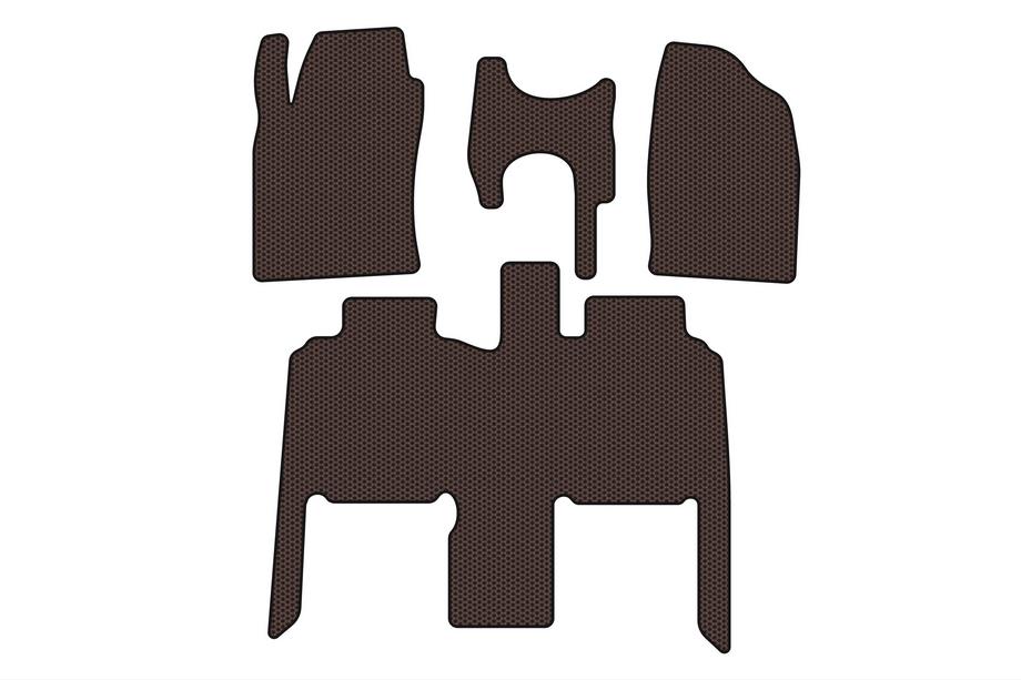 Toyota Previa 2000-2006 Alfombrillas de Goma Carsuit (Marrón) Image