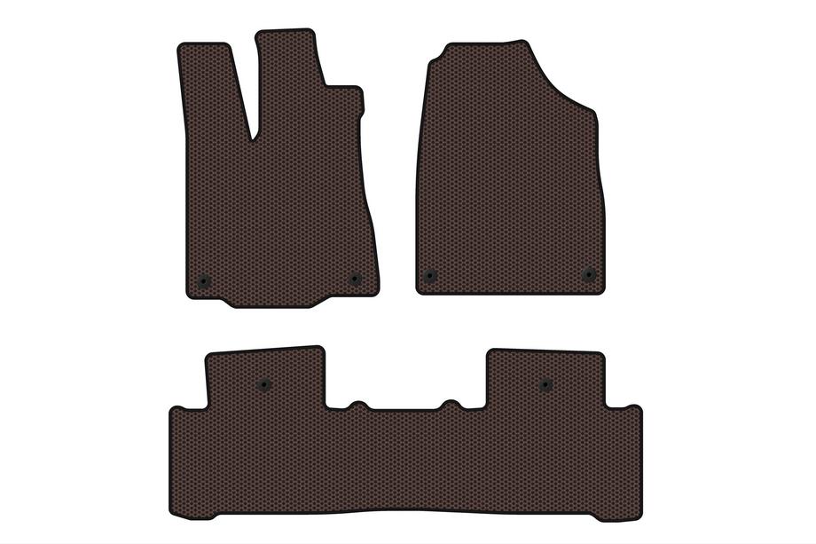 Acura MDX 2013-2020 Alfombrillas de goma Carsuit (2 filas, marrón) Foto 1