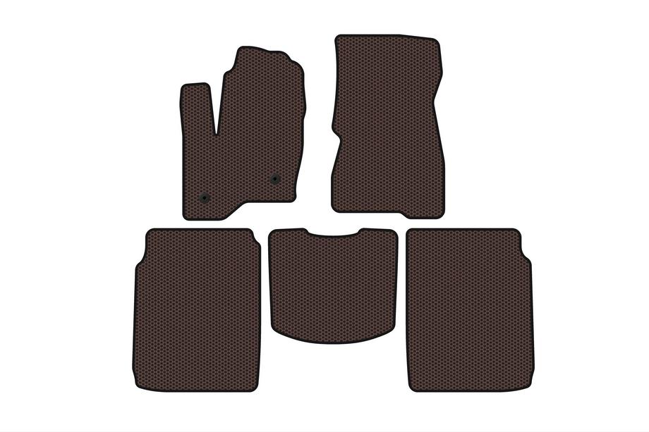 Ford Flex 2009-2019 Alfombrillas de goma Carsuit (2 filas, 2013-2019, marron) Foto 1