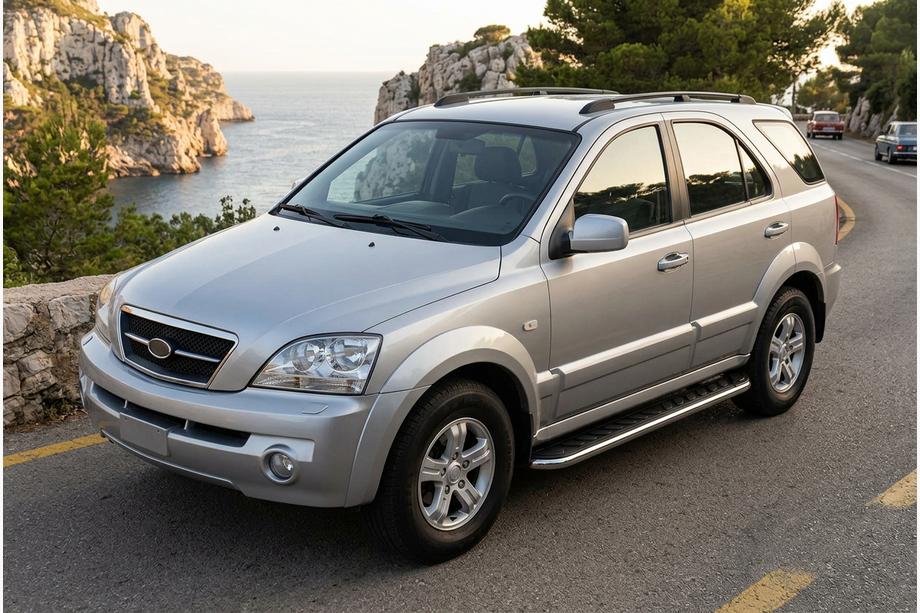 Kia Sorento I BL 2002-2009 Estribos Laterales Maydos V1 (2 uds., Aluminio y Acero Inoxidable) Image