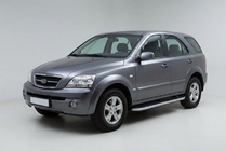 Kia Sorento I BL 2002-2009 Estribos Laterales Tayga Grey (2 uds., Aluminio) foto 1