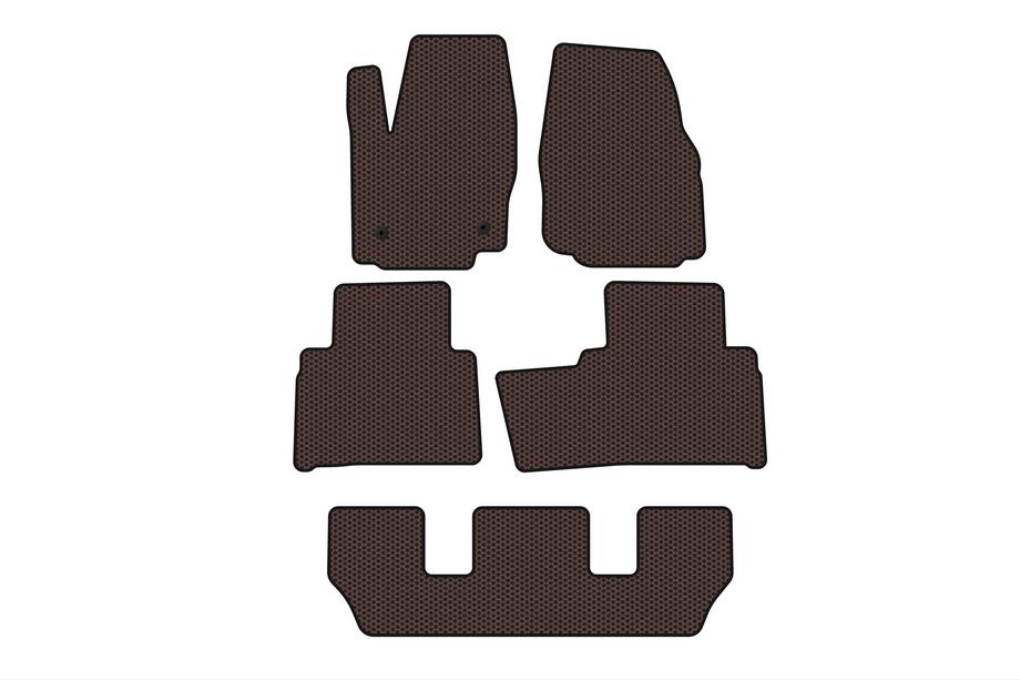 Ford Galaxy 2007-2015 Alfombrillas de goma Carsuit (3 filas, marrón) Foto 1