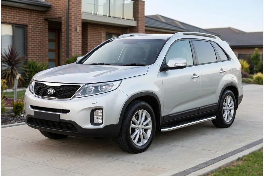 Kia Sorento II XM 2009-2014 Estribos Laterales Maydos V1 (2 uds., Aluminio y Acero Inoxidable) Image