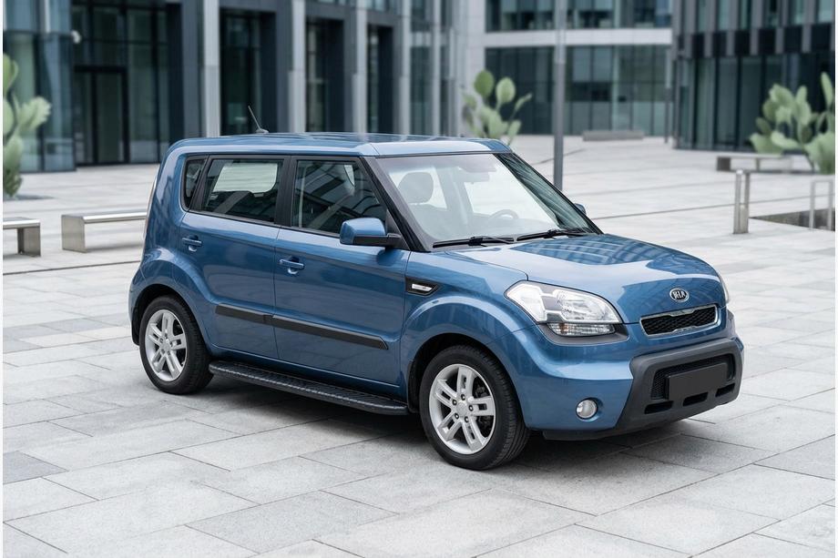 Kia Soul I 2008-2013 Estribos Laterales Bosphorus Black (2 uds., Aluminio) Image