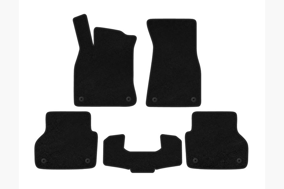Audi A6 C8 2018–2025 Alfombrillas de moqueta Deluxe V1 (Negro) Image